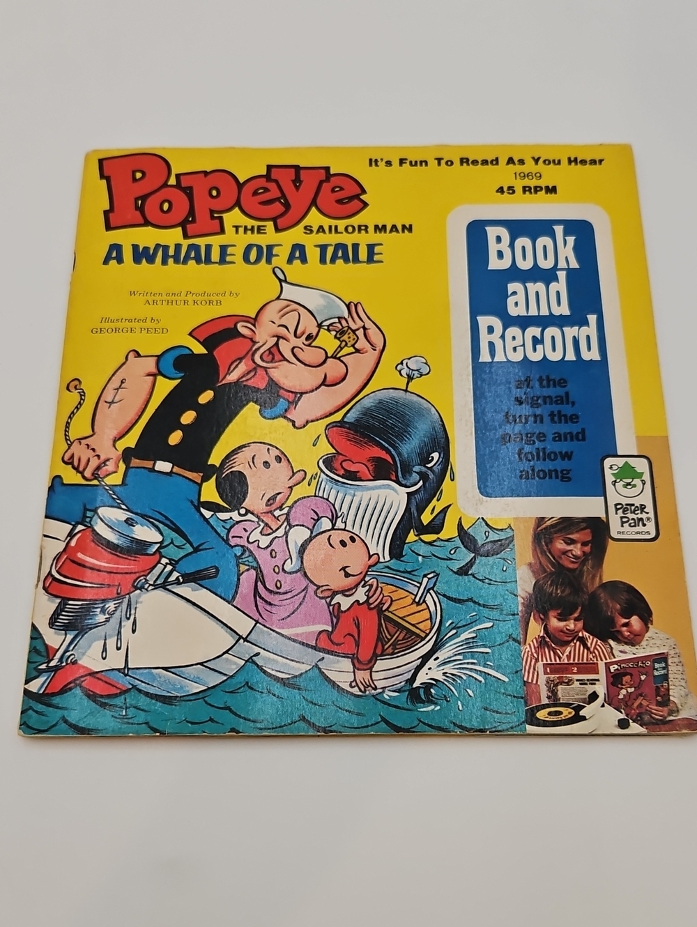 A Whale of a Tale - Yellow Book and Record for Kids 45 RPM